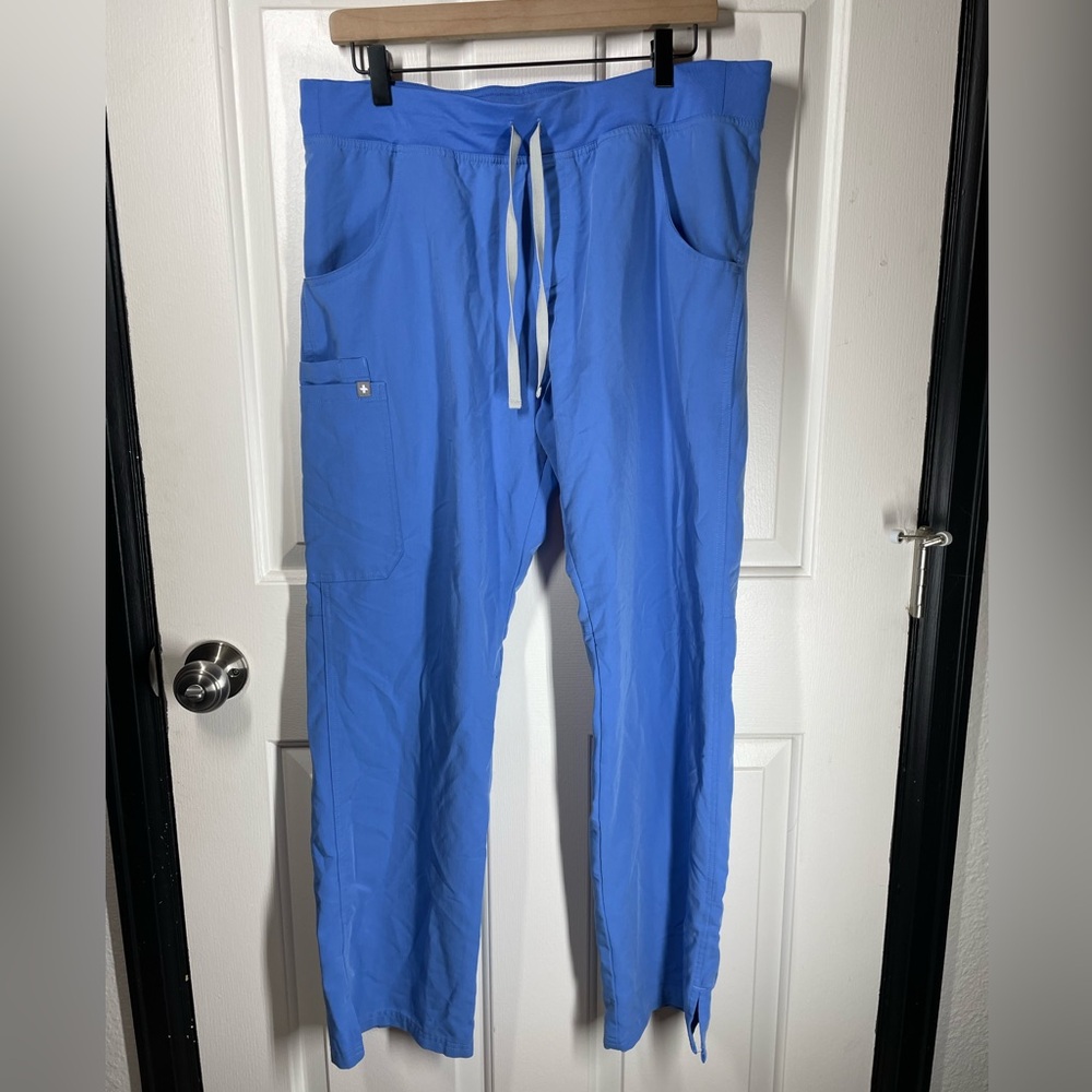 Figs Blue Scrub Pants Sz L